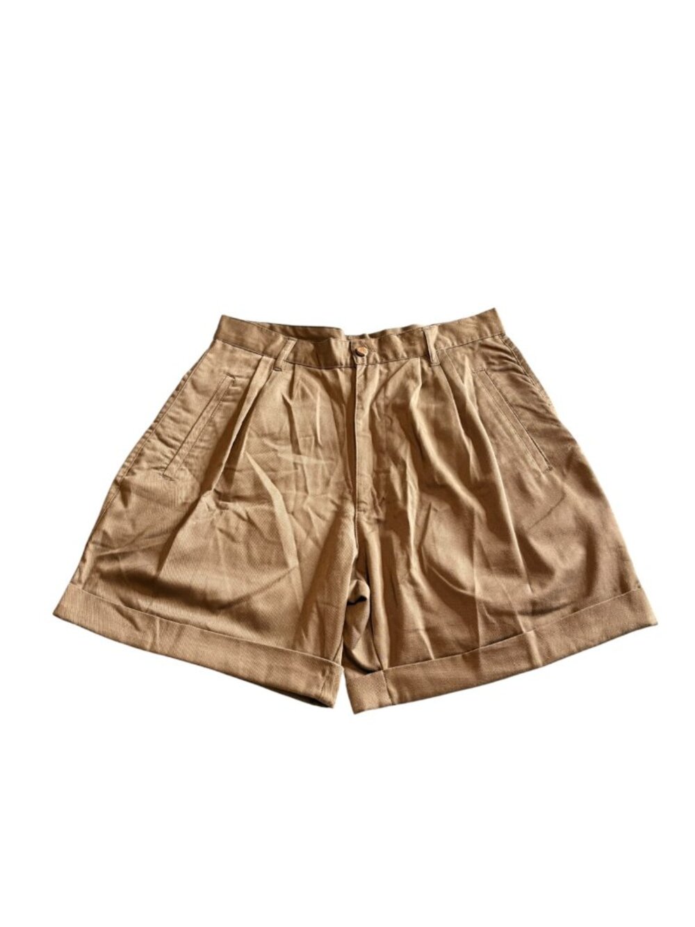 Womens Pleated Shorts Size 10 Khaki NWT PXR Classics